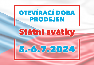 Otevírací doba našich prodejen o svátcích