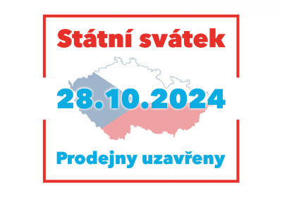 Otevírací doba našich prodejen 28.10.2024
