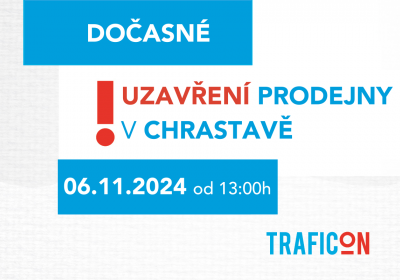 Prodejna v Chrastavě zítra 6.11. od 13 hod. uzavřena