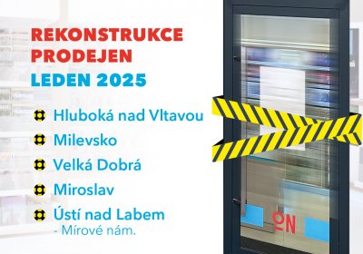 Lednové rekonstrukce prodejen