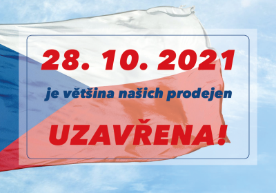 Provoz prodejen ve dne 28.10.2021