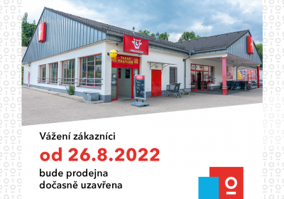 Dočasné uzavření prodejny v Teplicích