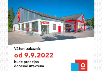 Dočasné uzavření prodejny v Milovicích
