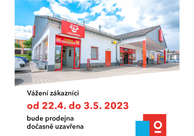 Dočasně uzavřená prodejna v Jirkově